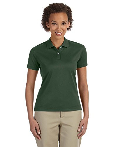 DEVON & JONES LADIES' PIMA-TECH JET PIQUE POLO SIZE WOMEN M FOREST GREEN