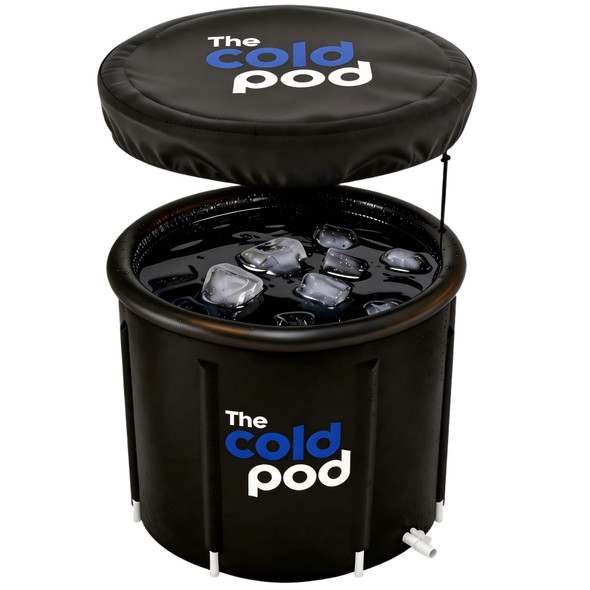The Cold Pod Ice Bath Tub for Athletes XL Cold Plunge Tub Outdoor Cover - Black
