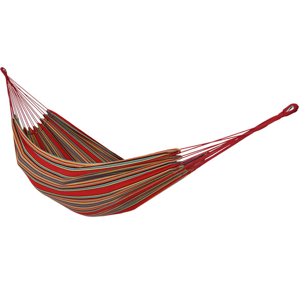 Sunnydaze Double Brazilian Cotton Hammock, 450Pound Capacity Hammock - Sunset