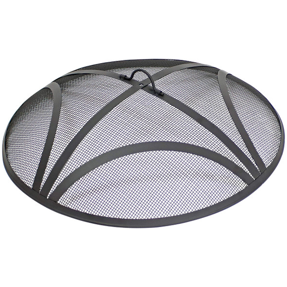 Sunnydaze Outdoor Patio Fire Pit Screen - Reinforced Steel Mesh Round