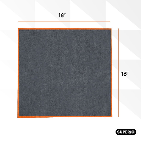 SUPERIO MICROFIBER CLEANING CLOTH, 3-PACK - GRAY New