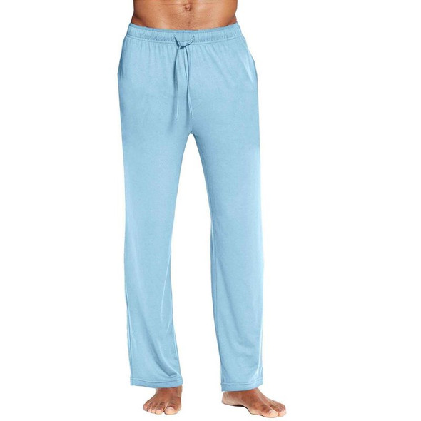 BLUE ICE MEN'S MODERN FIT CLASSIC LOUNGE PANTS - SIZE: MEN XL - LIGHT BLUE New