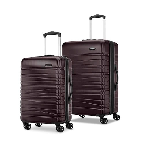 SAMSONITE EVOLVE SE HARDSIDE EXPANDABLE LUGGAGE SPINNERS CARRY-ON CORDOVAN 2PC