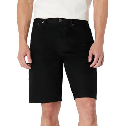 AMAZON ESSENTIALS MEN'S RIGID RELAXED-FIT JEAN SHORTS SIZE MEN 36 BLACK New