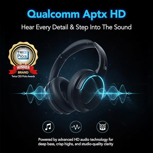 MORPHEUS 360 SYNERGY HD BLUETOOTH HEADPHONES WIRELESS - BLACK