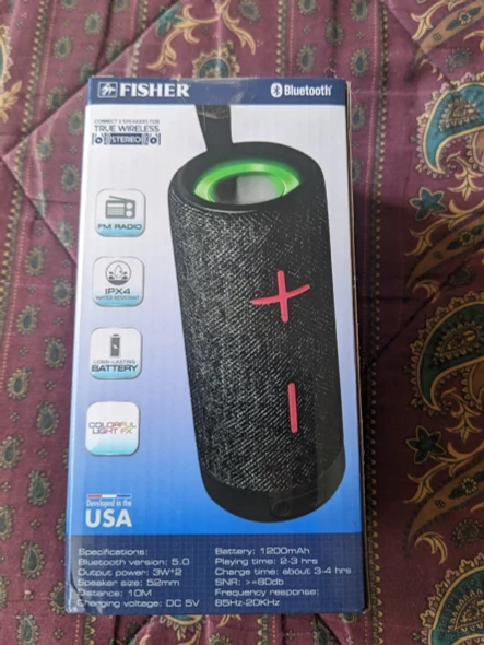 FISHER ROGUE WIRELESS SPEAKER - BLACK