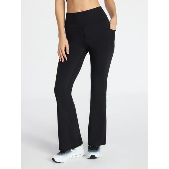 AVIA PLUS SOFTSCULPT FLARE LEGGINGS - SIZE: WOMEN 3X - BLACK SOOT New