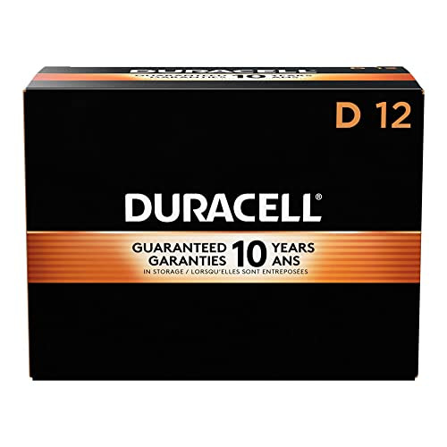 DURACELL COPPERTOP D ALKALINE BATTERIES BOX OF 12 MN1300BK - BLACK New