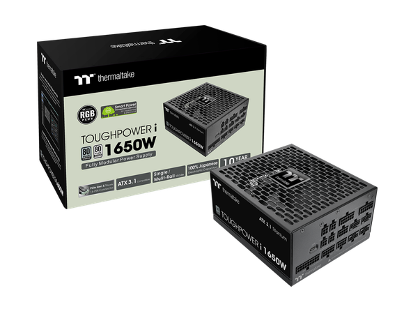 Thermaltake Toughpower i1650W; ATX 3.1; x4 Native PCIe 5.1 12V-2x6; Full