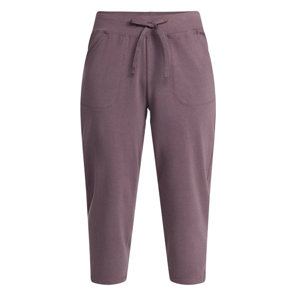 ATHLETIC WORKS WOMEN'S PLUS KNIT CAPRI PANTS, 22" INSEAM SIZE: 2X - PURPLE BEECH New