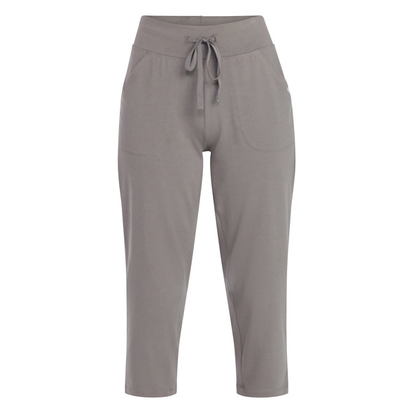 ATHLETIC WORKS WOMEN'S KNIT CAPRI PANTS 22" INSEAM - SIZE: 3X - MANATEE TAUPE New