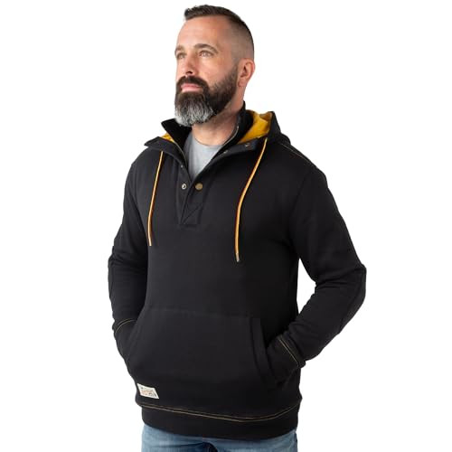 FIELD & STREAM MEN'S SHOVELER RING NECK 1/4 ZIP HOODIE MEN 2XL - BLACK