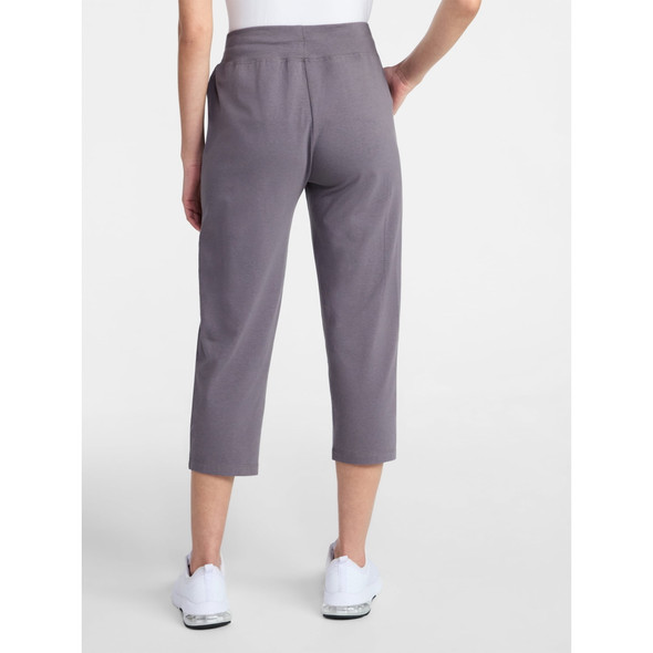 ATHLETIC WORKS WOMEN'S KNIT CAPRI PANTS, 22" INSEAM - SIZE: WOMEN 2X - GRAY ASH New