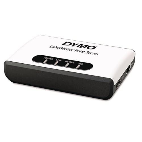 DYMO LABELWRITER PRINT SERVER THERMAL OUTPUT WIRELESS NETWORK 1750630 - BLACK New