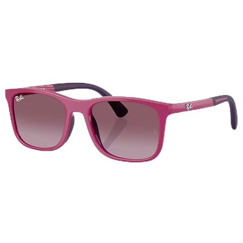 RAY-BAN SQUARE SUNGLASSES 7149/8H 2XS SIZE - FUCHSIA ON RUBBER VIOLET/GRADIENT
