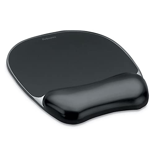 FELLOWES 9112101 CRYSTALS GEL MOUSE PAD AND WRIST SUPPORT CRC91121 - BLACK