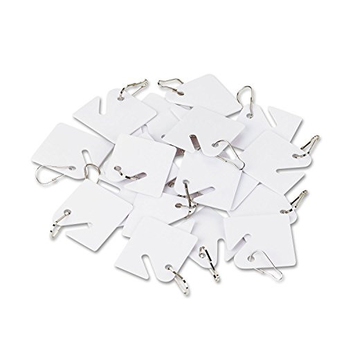 SecurIT 04983 Replacement Slotted Key Cabinet Tags (20 Pack) - White New