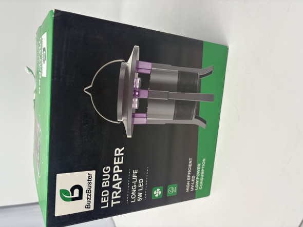 BUZZBUSTER LED BUG TRAPPER W/ REMOVABLE STAND, 5W LED, USB-C CHARGED - BLACK