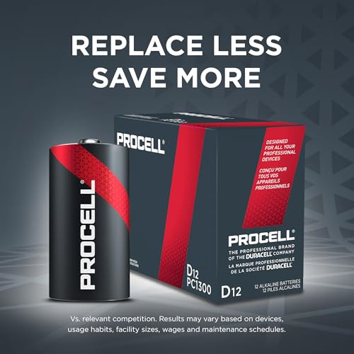 DURACELL PC1300 1.5V D12 PROCELL ALKALINE DIOXIDE BATTERY 12 COUNT - 1 PACK