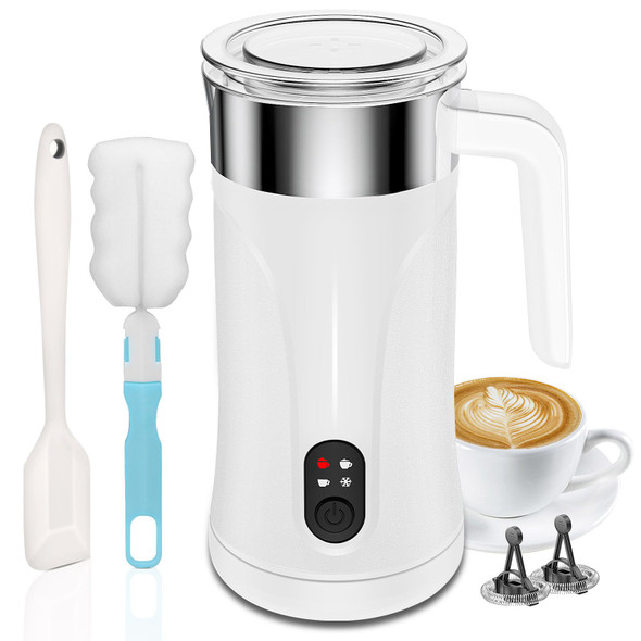 OVETEDOT Milk Frother 4-in-1 Milk Frother and Steamer 10.1oz/300ml Automatic Hot