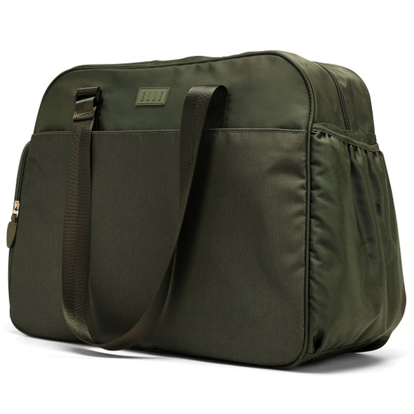 ELLE LUGGAGE WAYFARER 40L MONOGRAM WEEKENDER TOTE BAG - OLIVE GREEN New