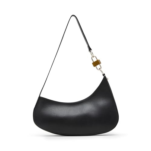 STEVE MADDEN LUCKYY ASYMMETRICAL SHOULDER BAG - BLACK New