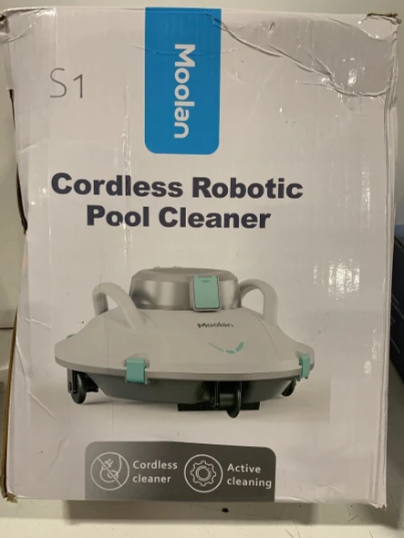 MOOLAN CORDLESS ROBOTIC POOL CLEANER - WHITE/TEAL