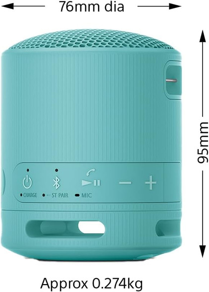 SONY SRS-XB100 WIRELESS BLUETOOTH PORTABLE SUPER-COMPACT TRAVEL SPEAKER - BLUE
