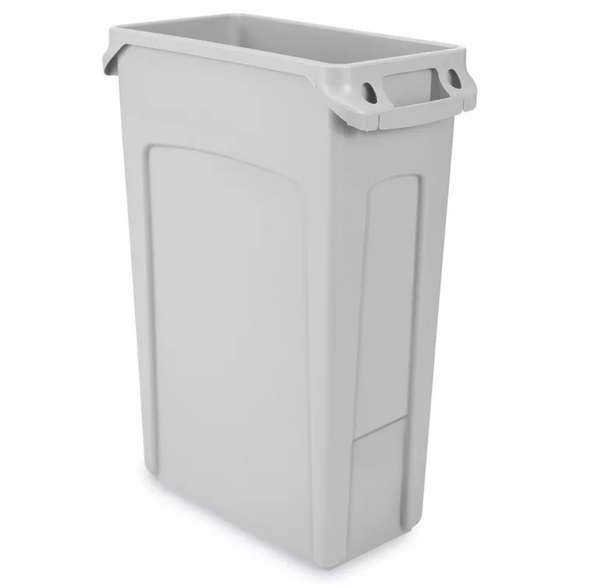 RUBBERMAID SLIM JIM TRASH CAN - 23 GALLON, GRAY 1 PACK - GRAY
