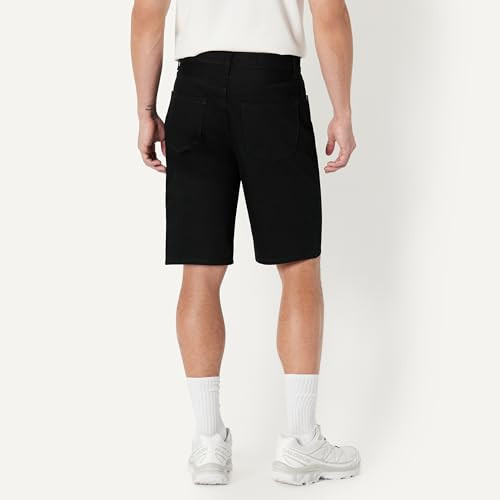 AEMN41037M25 AMAZON ESSENTIALS MEN'S RIGID RELAXED JEAN SHORT-SIZE 34-BLACK New