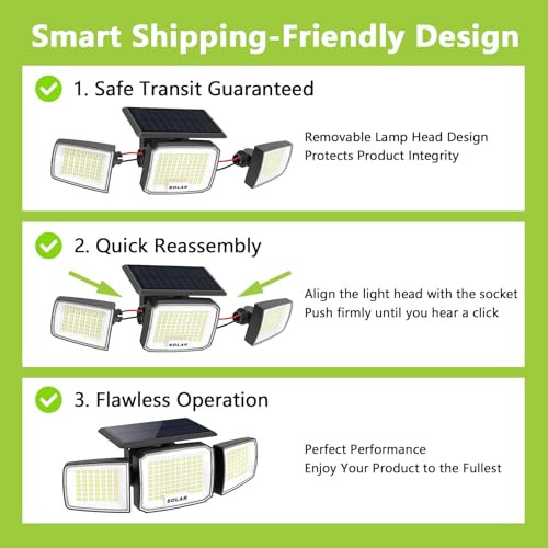 DAMINY Solar Security Light with Motion Sensor,Super Bright LED