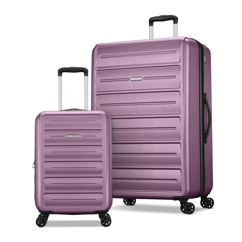 AMERICAN TOURISTER WESTRIDGE HARDSHELL LUGGAGE SET 2 PIECE 20/28" - PURPLE-HAZE New