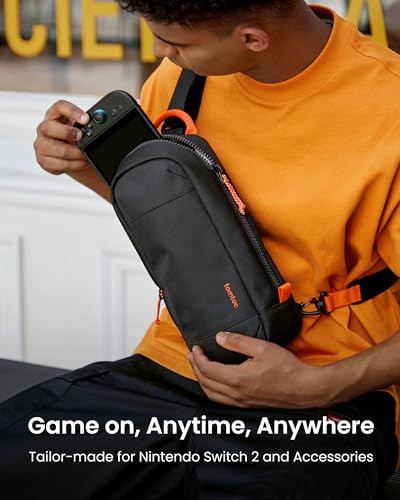 TOMTOC SLING CROSSBODY BAG FOR NINTENDO SWITCH 2 - BLACK