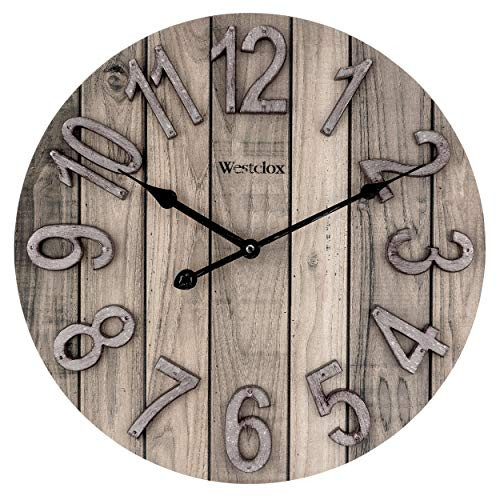 WESTCLOX HOLDINGS WESTCLOX WALL CLOCK WOODEN VINTAGE ROMAN - FULL WOOD