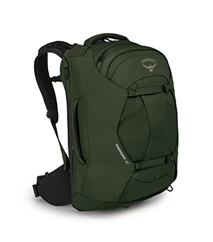 OSPREY FARPOINT 40L MEN'S TRAVEL BACKPACK - GOPHER GREEN - 10003676 New