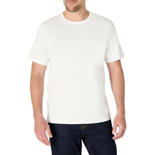 AMAZON ESSENTIALS MEN'S RELAXED HEAVYWEIGHT T-SHIRT SIZE SMALL WHITE New