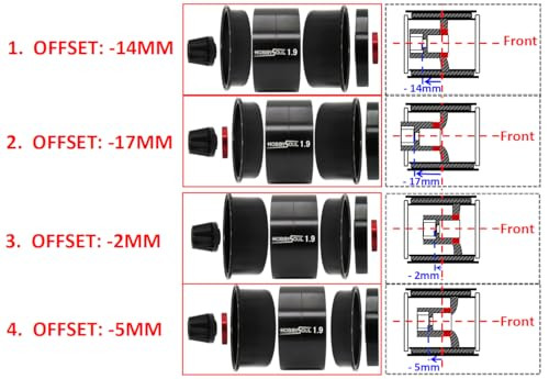 HOBBYSOUL RC 1.9 TIRES HEIGHT 120MM TIRES ALUMINUM 4 PACK BLACK - 1.9"