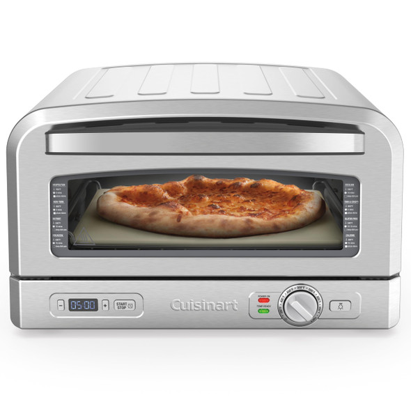 CUISINART INDOOR PIZZA OVEN BAKES 12" PIZZAS, CPZ-120 - STAINLESS STEEL