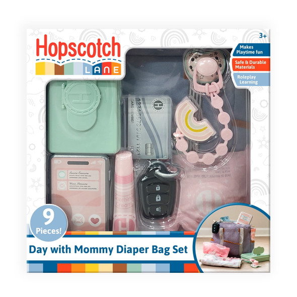 HOPSCOTCH LANE BABY DOLL ACCESSORY DIAPER BAG, CHILDREN AGES 3+ - MULTICOLOR New