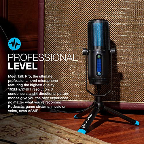 JLAB TALK PRO USB MICROPHONE, USB-C OUTPUT, CARDIOID, OMNIDIRECTIONAL - BLACK New