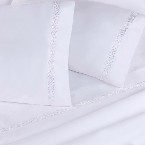 Superior Egyptian Cotton Embroidered Pillowcase Set, 1000 Thread Count New