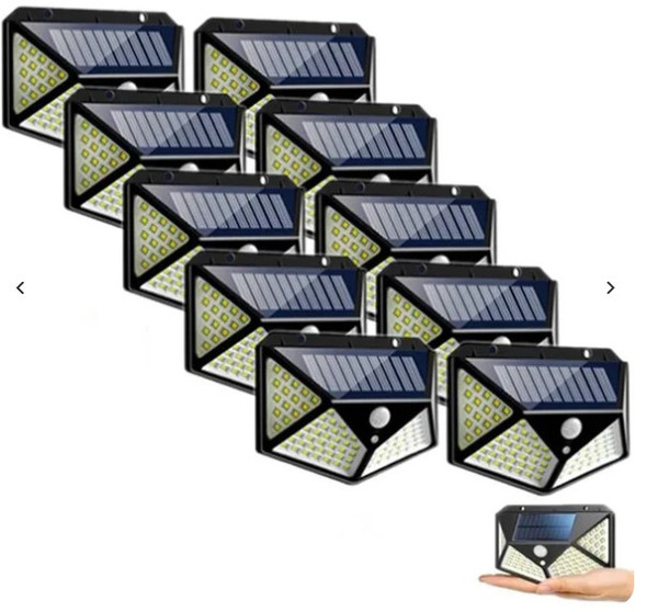 OUTDOOR MOTION SENSOR SOLAR WALL LIGHT 3 LIGHTING MODES FOUR-SIDED ILLUMINATION