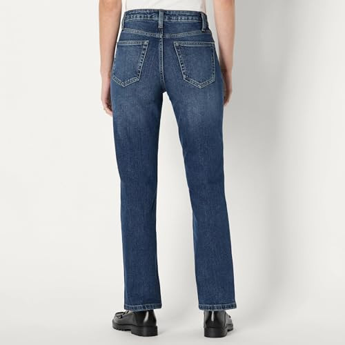 AMAZON ESSENTIALS WOMEN'S HIGH-RISE JEAN SHORT 12 STONE DARK WASH