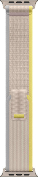 APPLE WATCH BAND TRAIL LOOP (49MM) RUGGED TITANIUM FINISH - S/M - YELLOW/BEIGE