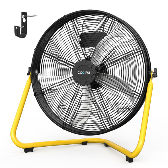CCGIRU 20" HIGH VELOCITY FLOOR FAN 5500 CFM 3-SPEED, WALL-MOUNTING SFDE-500B3-1
