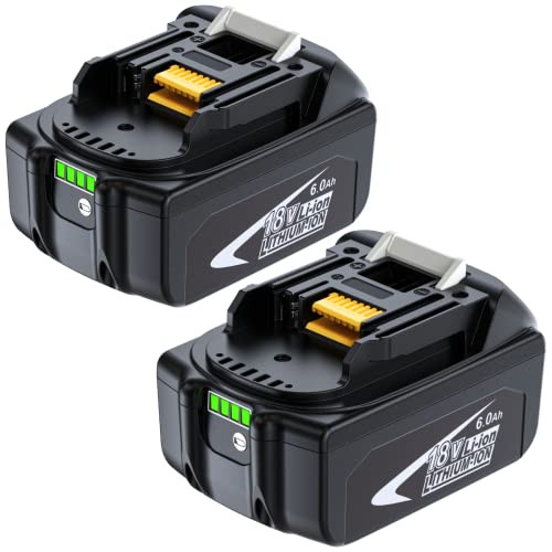 LONG FIT 6.0AH BATTERY REPLACE FOR MAKITA 18V BATTERY COMPATIBLE - BLACK