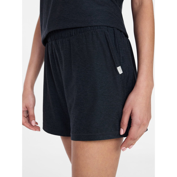 ATHLETIC WORKS WOMEN'S BUTTERCORE SOFT GYM SHORTS - SIZE: M - BLACK SOOT DD New