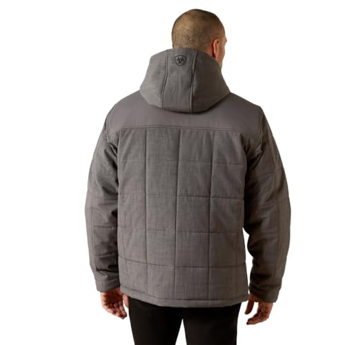 ARIAT CRIUS HOODED INSULATED JACKET - SIZE: MEN XL - GRAY HEATHER