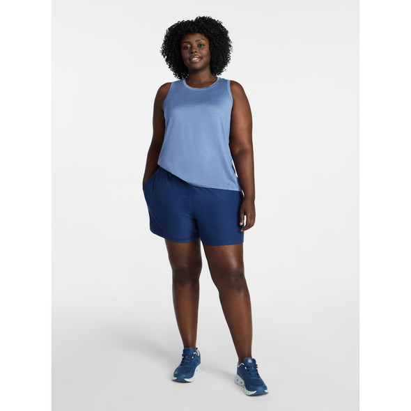 ATHLETIC WORKS WOMEN'S BUTTERCORE RACERBACK TANK TOP, SIZE: L - INSIGNIA BLUE DD New