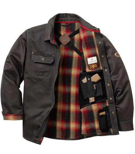 LEGENDARY WHITETAILS MEN'S CCW SHIRT JACKET WAXED - SIZE L - TARMAC